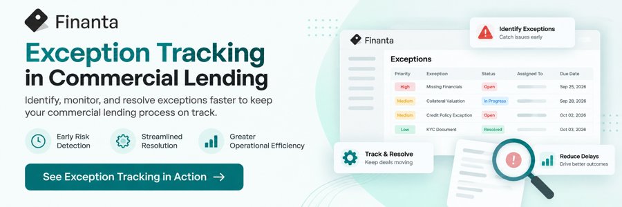 Exception Tracking in Commercial Lending